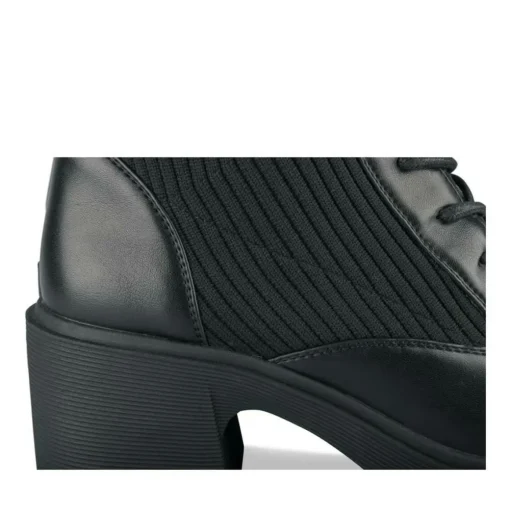 Bottes NOIR Femme Motif Uni Lacets
