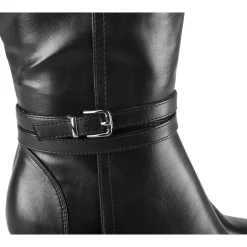 Bottes NOIR Femme Motif Uni A Enfiler