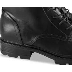 Bottes NOIR Femme Motif Uni Lacets