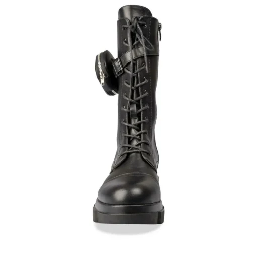 Bottes NOIR Femme Motif Uni Fermeture éclair