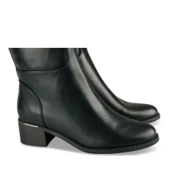 Bottes NOIR Femme Motif Uni Fermeture éclair