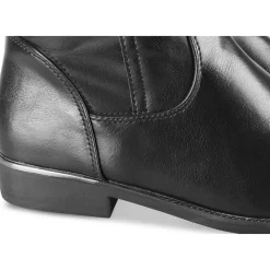 Bottes NOIR Femme Motif Uni A Enfiler