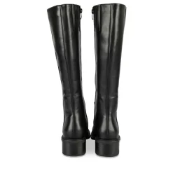Bottes NOIR Femme Motif Uni Fermeture éclair