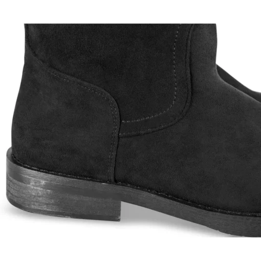 Bottes NOIR Femme Motif Uni A Enfiler