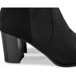Bottes NOIR Femme Motif Uni Fermeture éclair