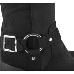 Bottes NOIR Femme Motif Uni Fermeture éclair