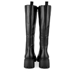 Bottes NOIR Femme Motif Uni Lacets