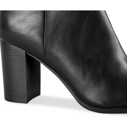 Bottes NOIR Femme Motif Uni Fermeture éclair