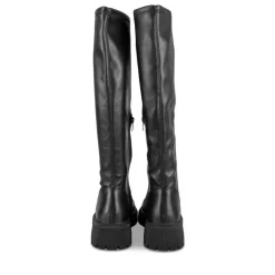 Bottes NOIR Femme Motif Uni Fermeture éclair