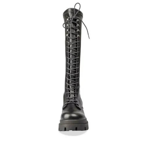 Bottes NOIR Femme Motif Uni Lacets