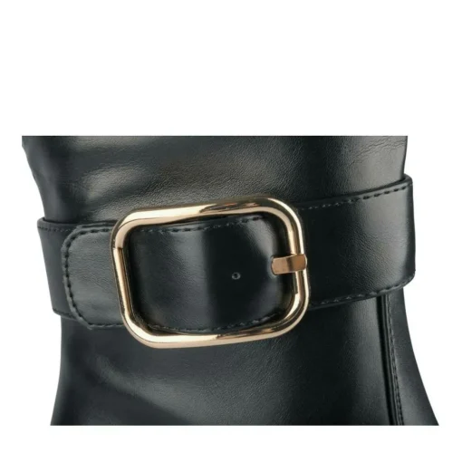 Bottes NOIR Femme Motif Uni Fermeture éclair