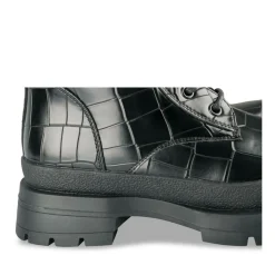 Bottes NOIR Femme Motif Uni Lacets