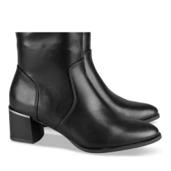 Bottes NOIR Femme Motif Uni Fermeture éclair