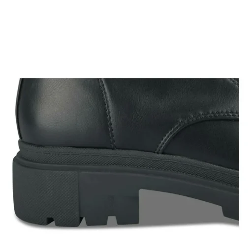 Bottes NOIR Femme Motif Uni Lacets