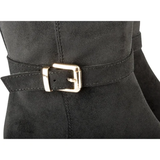 Bottes NOIR Femme Motif Uni A Enfiler