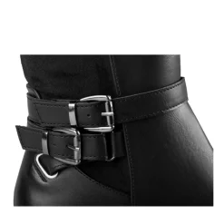 Bottes NOIR Femme Motif Uni Fermeture éclair