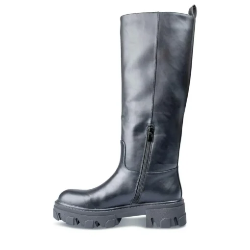 Bottes NOIR Femme Motif Uni A Enfiler