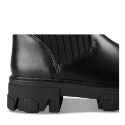 Bottes NOIR Femme Motif Uni Elastique