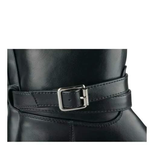 Bottes NOIR Femme Motif Uni Fermeture éclair