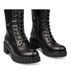 Bottes NOIR Femme Motif Uni Fermeture éclair