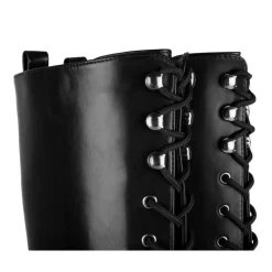 Bottes NOIR Femme Motif Uni Lacets