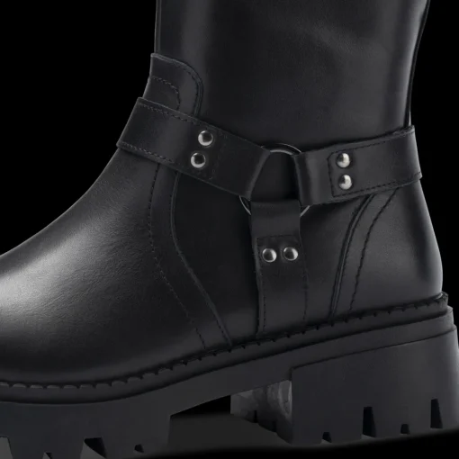 Bottes NOIR Femme Motif Uni Fermeture éclair