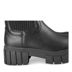 Bottes NOIR Femme Motif Uni Elastique