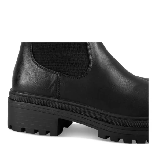Bottes NOIR Femme Motif Uni Elastique