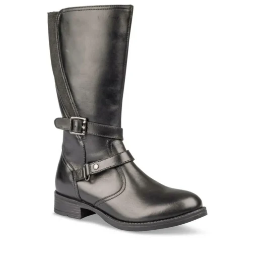 Bottes NOIR Fille CUIR Fermeture éclair