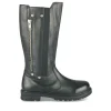 Bottes NOIR Fille CUIR Motif Uni Fermeture éclair