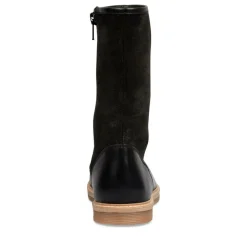 Bottes NOIR Fille CUIR Motif Uni Fermeture éclair