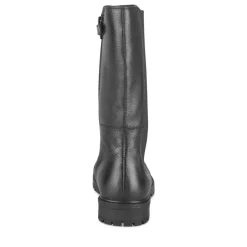 Bottes NOIR Fille CUIR Motif Uni Fermeture éclair