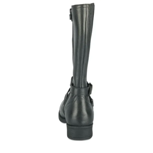 Bottes NOIR Fille CUIR Motif Uni Fermeture éclair