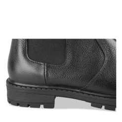 Bottes NOIR Fille CUIR Motif Uni Fermeture éclair