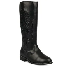 Bottes NOIR Fille Fermeture éclair