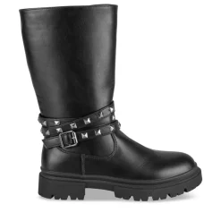 Bottes NOIR Fille Motif Clouté Fermeture éclair
