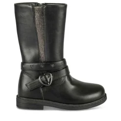 Bottes NOIR Fille Motif Coeurs Fermeture éclair