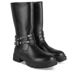 Bottes NOIR Fille Motif Clouté Fermeture éclair