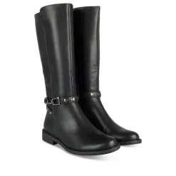 Bottes NOIR Fille Motif Chaîne Fermeture éclair