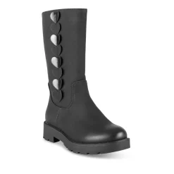 Bottes NOIR Fille Motif Coeurs Fermeture éclair