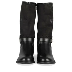 Bottes NOIR Fille Motif Coeurs Fermeture éclair