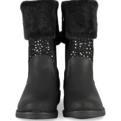 Bottes NOIR Fille Motif Coeurs Fermeture éclair