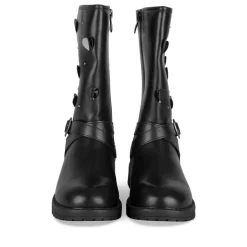 Bottes NOIR Fille Motif Coeurs Fermeture éclair