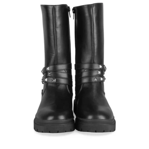Bottes NOIR Fille Motif Clouté Fermeture éclair