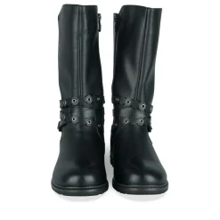Bottes NOIR Fille Motif Clouté Fermeture éclair