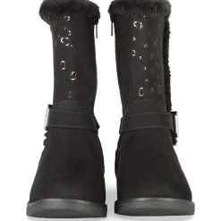 Bottes NOIR Fille Motif Coeurs Fermeture éclair