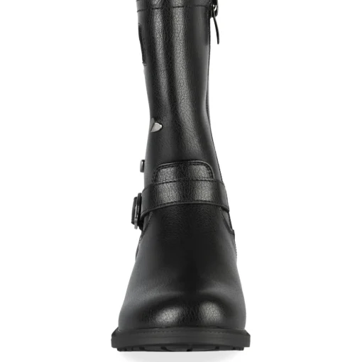 Bottes NOIR Fille Motif Coeurs Fermeture éclair