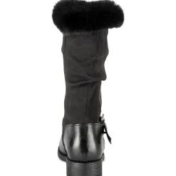 Bottes NOIR Fille Motif Coeurs Fermeture éclair
