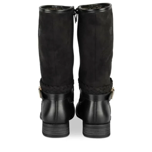 Bottes NOIR Fille Motif Coeurs Fermeture éclair