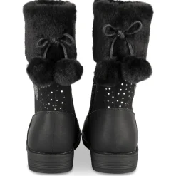 Bottes NOIR Fille Motif Coeurs Fermeture éclair